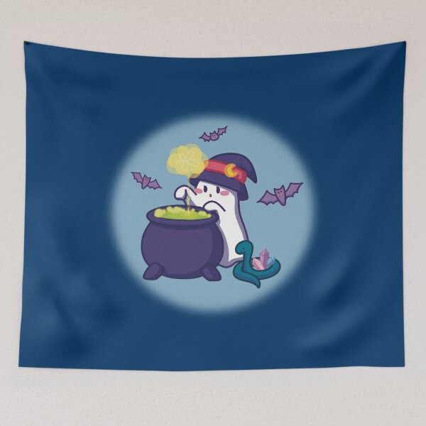 Item preview, Potions Master Ghost (blue background) designed and sold by Faeluna-Art.