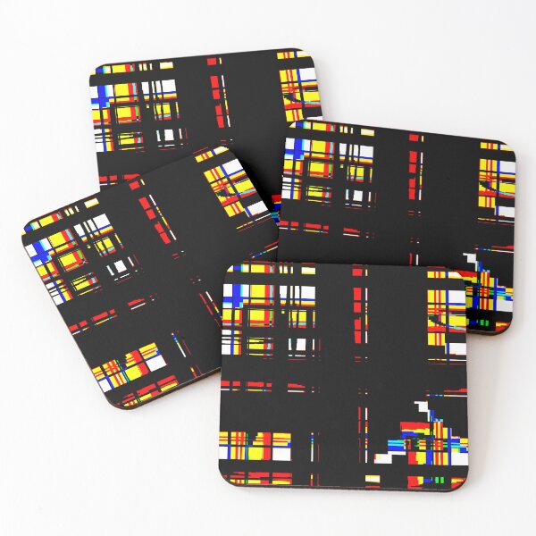 Item preview, Dark Glitch - Black Color Geometic Abstraction designed and sold by MusicArtAndGrind.