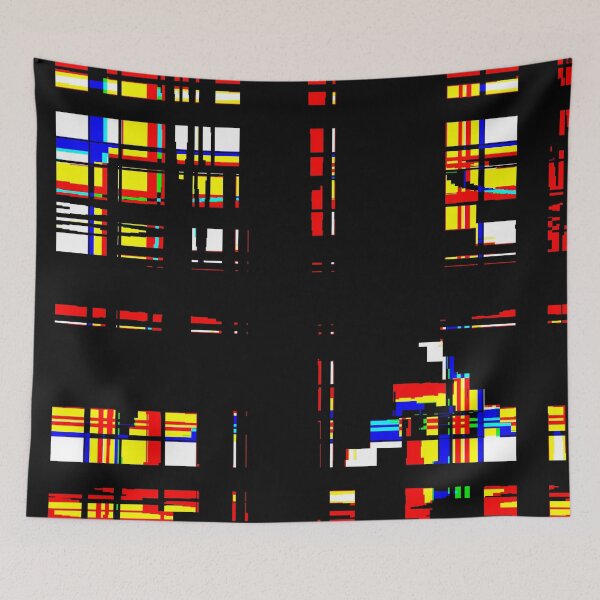 Item preview, Dark Glitch - Black Color Geometic Abstraction designed and sold by MusicArtAndGrind.