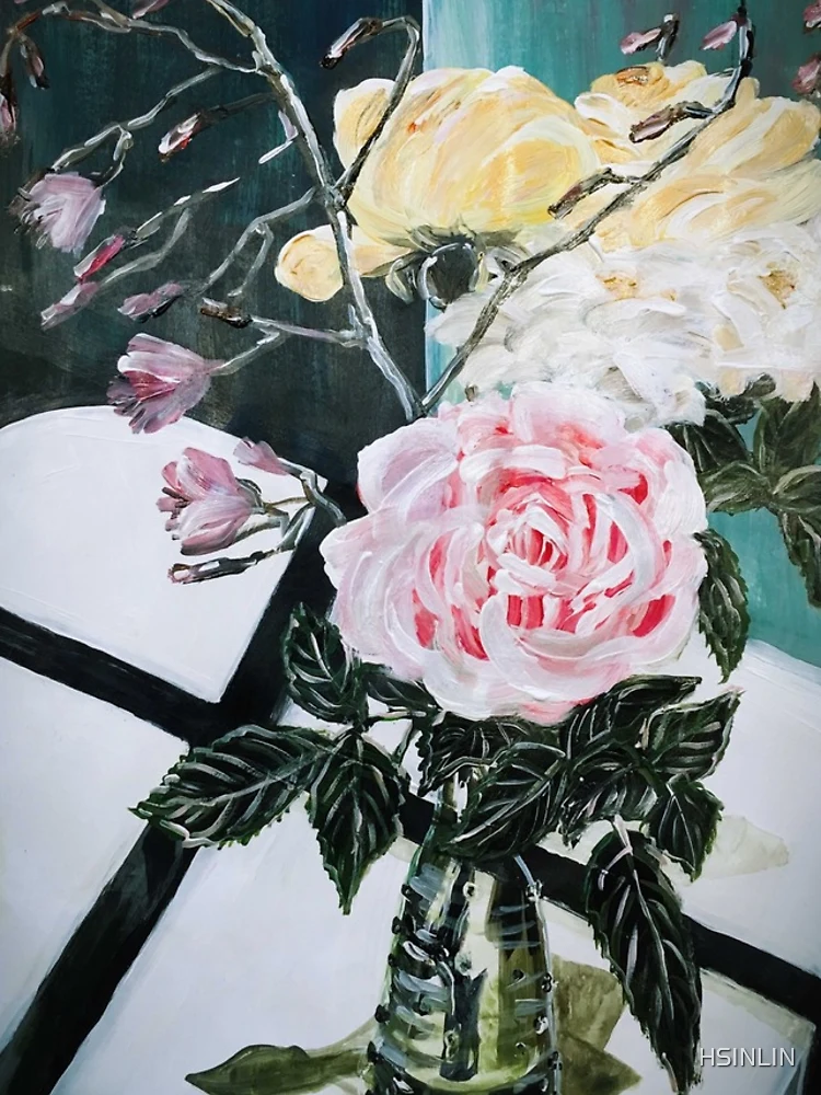 Thumbnail 4 of 4, iPhone Case, A VASE AND ROSES designed and sold by HSINLIN.