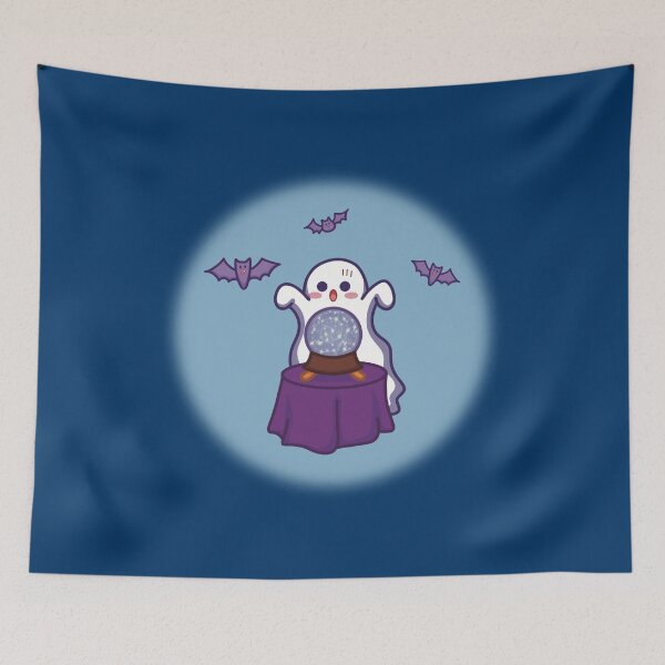 Item preview, Ghost Seer (blue background) designed and sold by Faeluna-Art.
