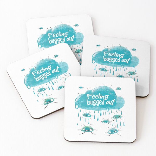 Item preview, Funny Cartoon Cloud with Bugs Feeling Bugged Out designed and sold by kjon88.
