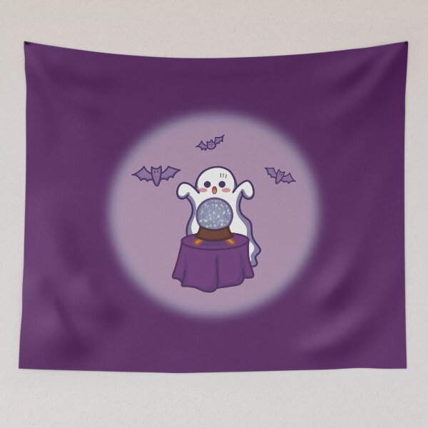 Item preview, Ghost Seer (purple background) designed and sold by Faeluna-Art.