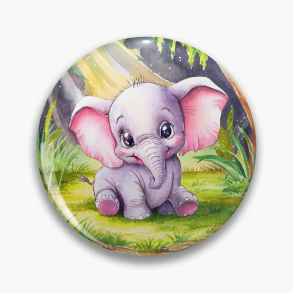 Item preview, Cute Elephant. Little elephant, colorful elephant, elephant drawing designed and sold by ElephantVibes.
