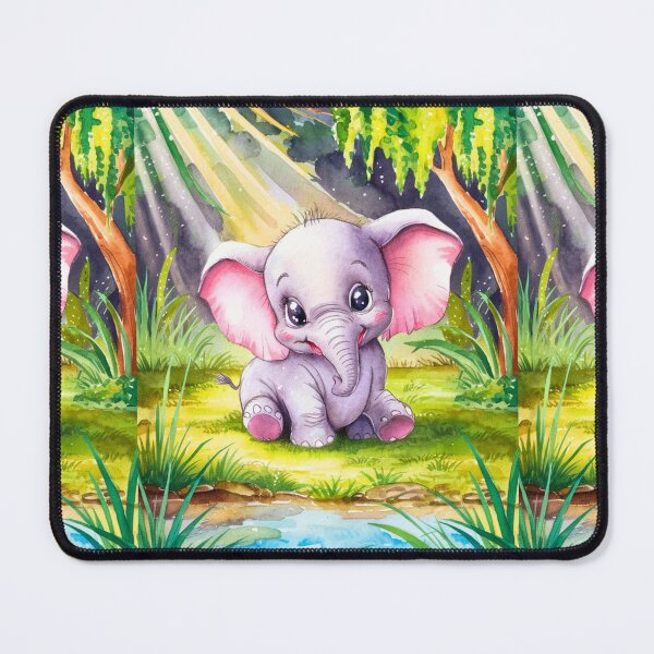 Item preview, Cute Elephant. Little elephant, colorful elephant, elephant drawing designed and sold by ElephantVibes.