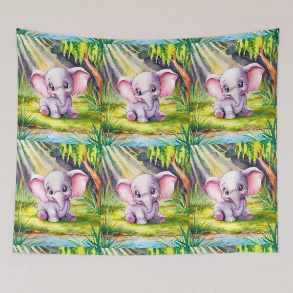 Item preview, Cute Elephant. Little elephant, colorful elephant, elephant drawing designed and sold by ElephantVibes.
