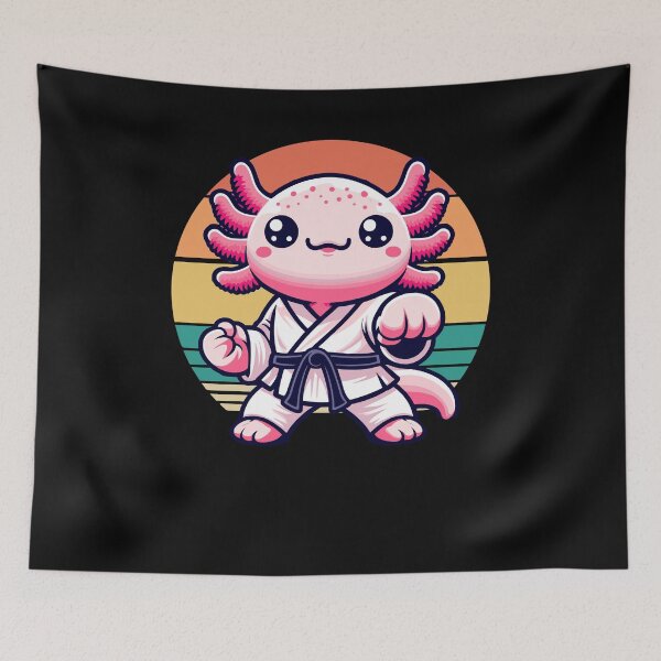 Item preview, Kawaii Axolotl Karate Funny Martial Arts Cute Taekwondo designed and sold by Dressed For  Duty.