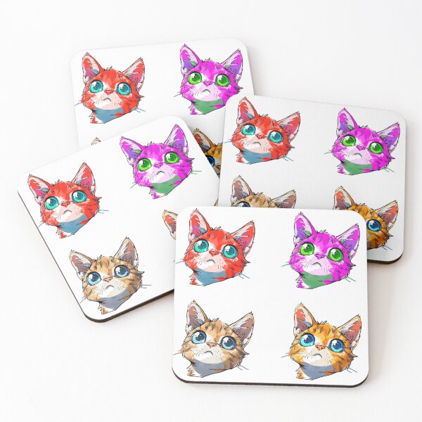 Item preview, Curious Cat Multicolored Sticker Pack designed and sold by ZEESDESIGN.