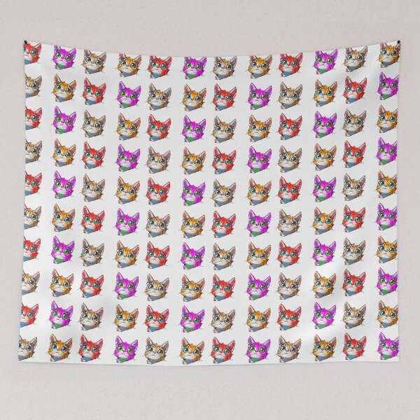 Item preview, Curious Cat Multicolored Sticker Pack designed and sold by ZEESDESIGN.