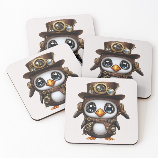 Aperçu de l'œuvre Steampunk Penguin : préparez-vous pour l'aventure ! créée et vendue par FitEnvy.