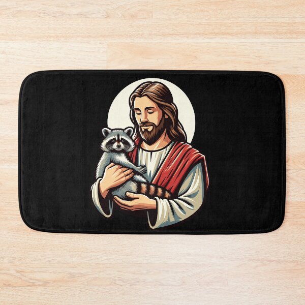 Item preview, Jesus Holding A Raccoon Trash Eater Christian designed and sold by Dressed For  Duty.
