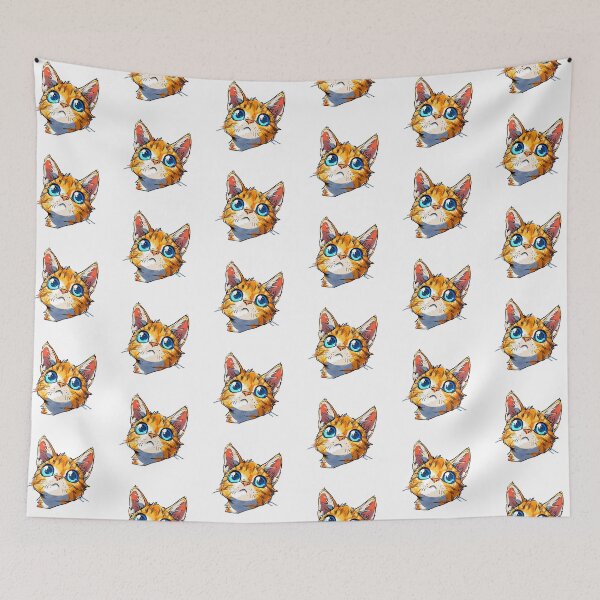 Item preview, Curious Cat Vibrant Yellow Large designed and sold by ZEESDESIGN.