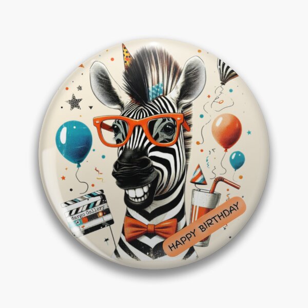 Item preview, ZEBRA HAPPY BIRTHDAY designed and sold by MargoGallery.