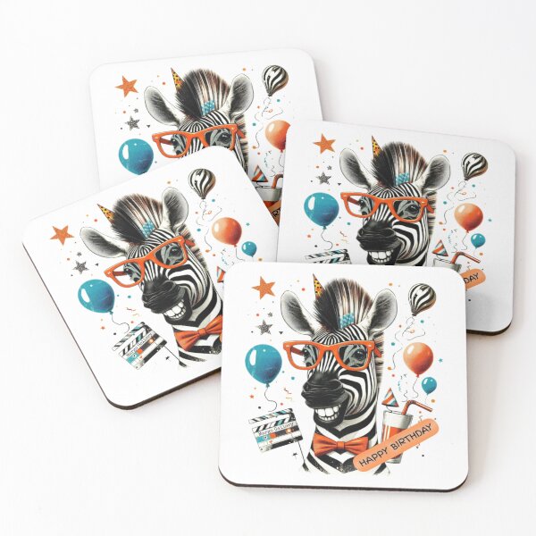 Item preview, ZEBRA HAPPY BIRTHDAY designed and sold by MargoGallery.