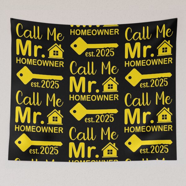 Item preview, Call Me Mr Homeowner 2025 - in yellow designed and sold by EmeraldeaArt.