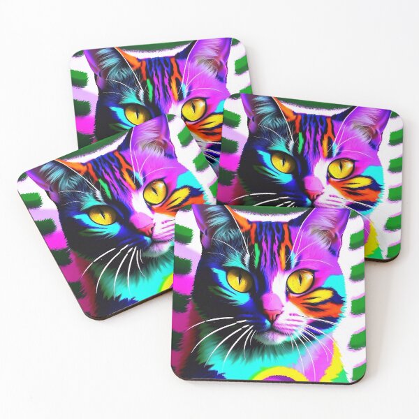 Item preview, Multicolored Abstract Cat designed and sold by M-Y-A-R-T-.