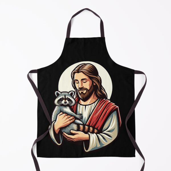 Item preview, Jesus Holding A Raccoon Trash Eater Christian designed and sold by Dressed For Duty.