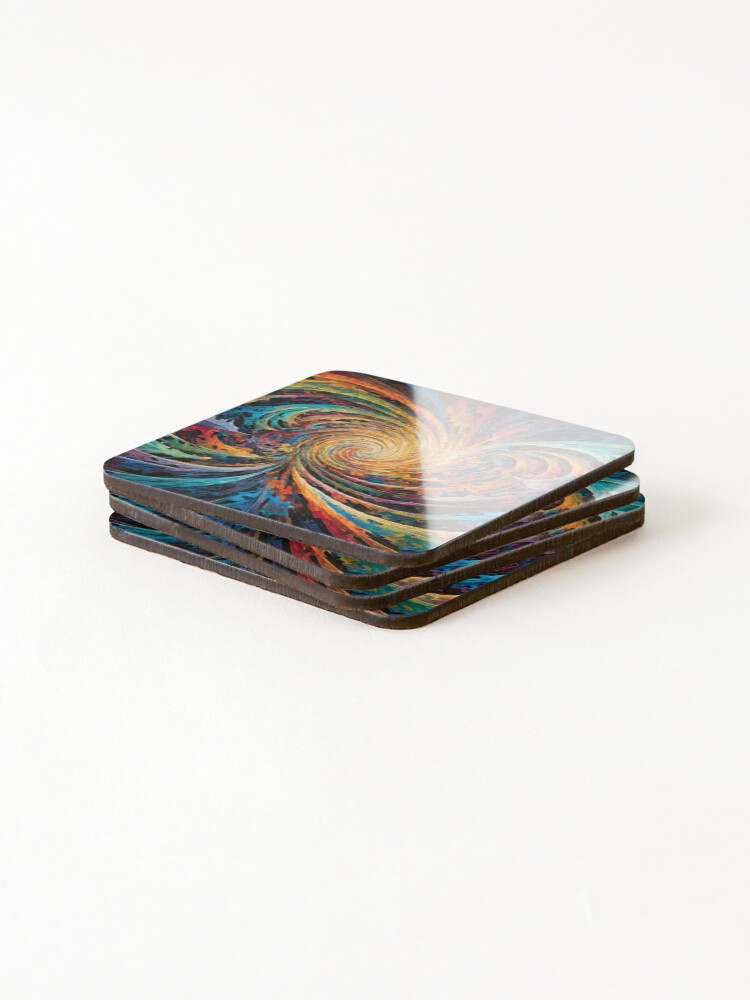 Thumbnail 4 of 5, Coasters (Set of 4), Color Abstracts no 1 designed and sold by RivenWaters.