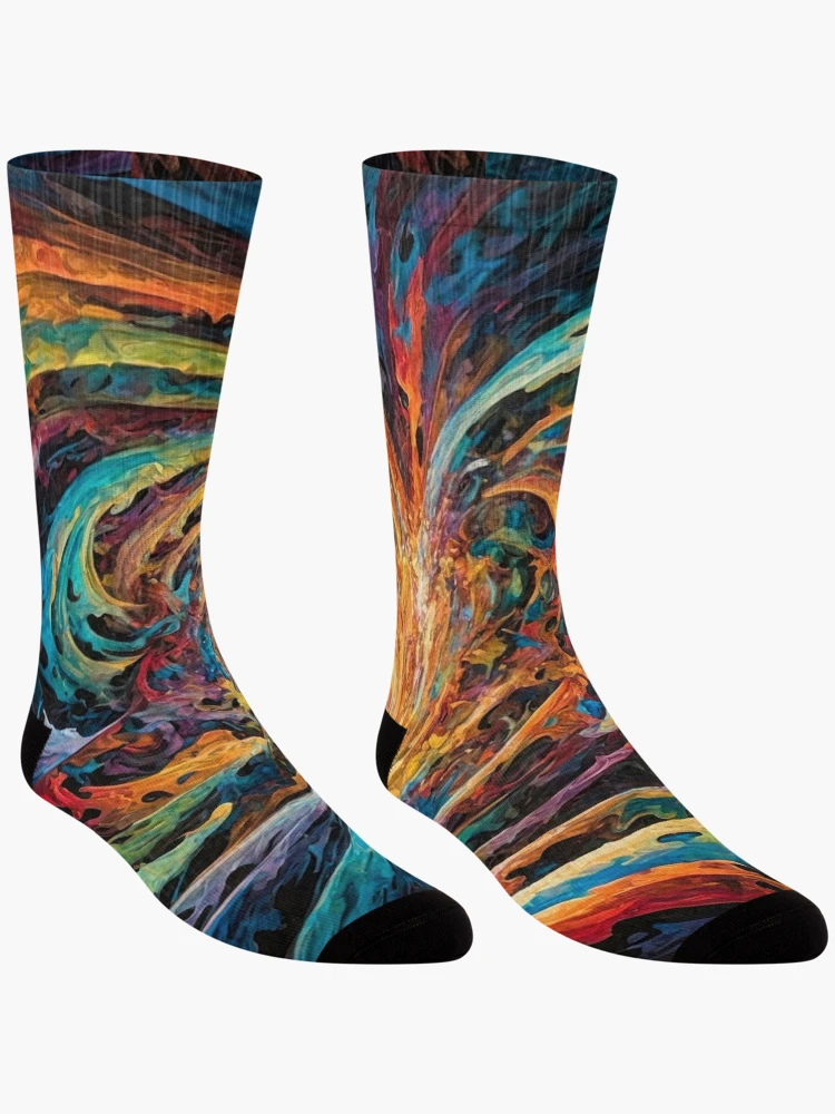 Thumbnail 3 of 5, Socks, Color Abstracts no 1 designed and sold by Glenburn Graphics.