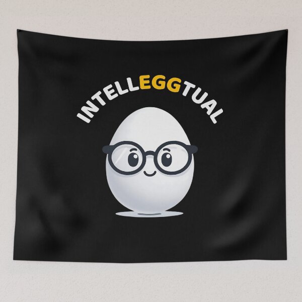 Item preview, Funny Egg Cartoon "IntelleEGGtual" designed and sold by Ingridpd.