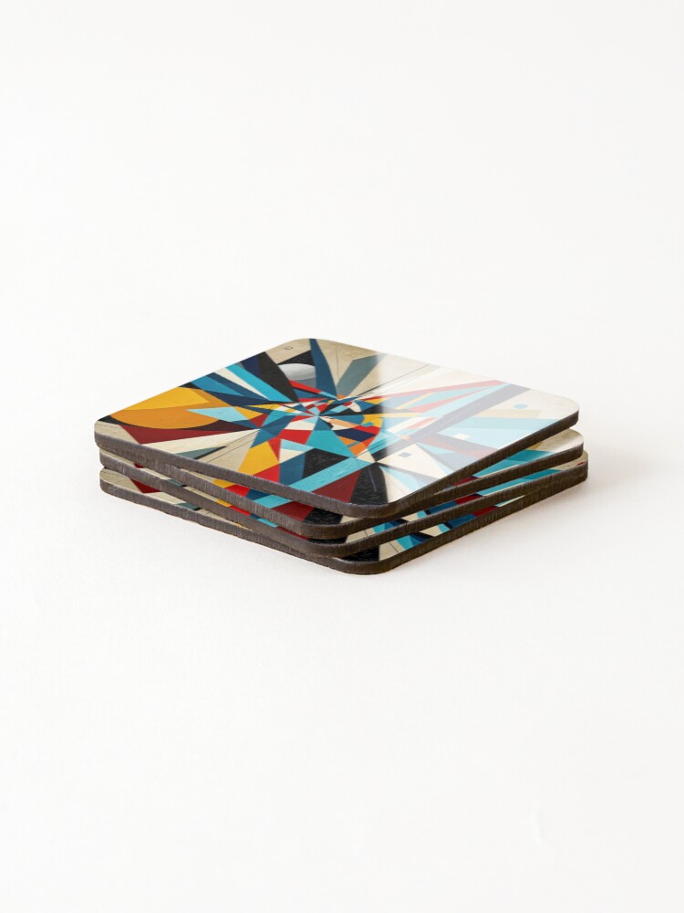 Thumbnail 4 of 5, Coasters (Set of 4), Color Abstracts no 2 designed and sold by RivenWaters.