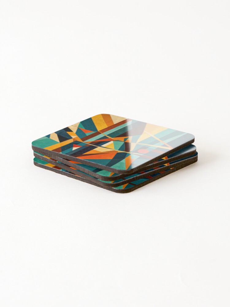 Thumbnail 4 of 5, Coasters (Set of 4), Color Abstracts no 4 designed and sold by RivenWaters.