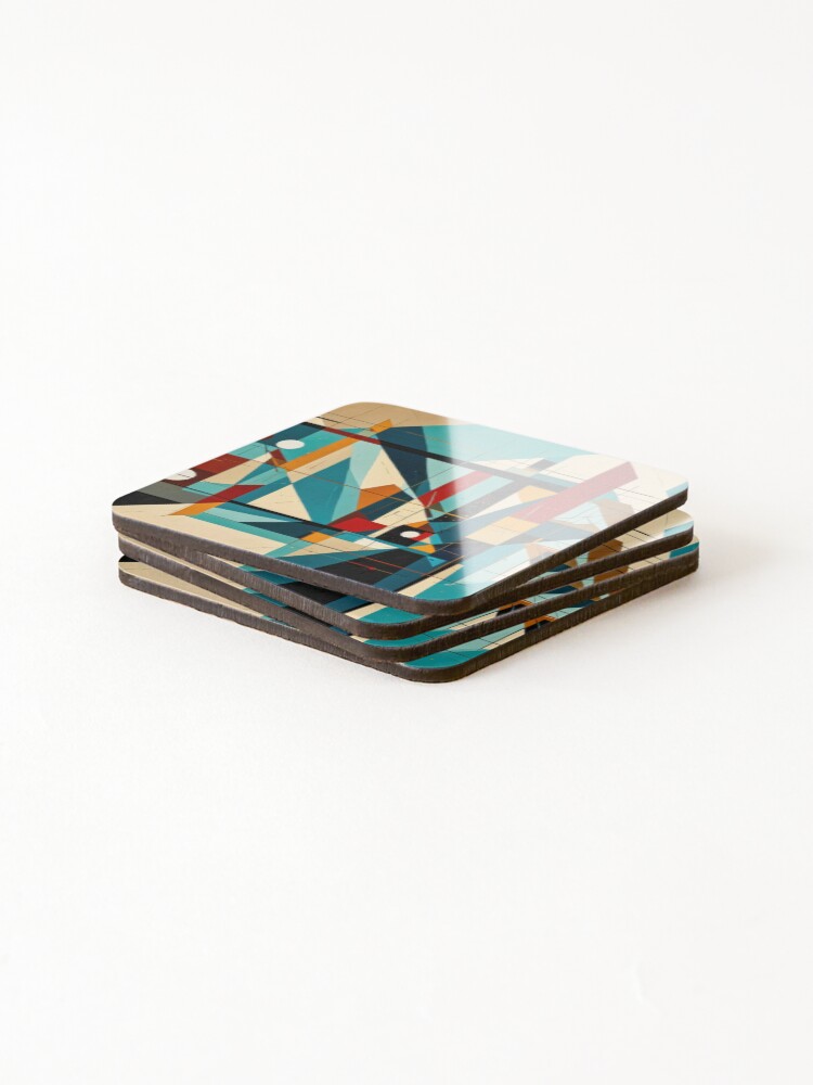Thumbnail 4 of 5, Coasters (Set of 4), Color Abstracts no 5 designed and sold by RivenWaters.