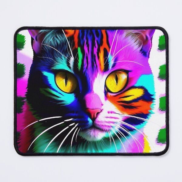 Item preview, Multicolored Abstract Cat designed and sold by M-Y-A-R-T-.