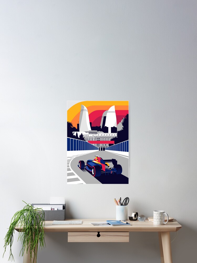Thumbnail 2 of 3, Poster, Formula Racing Car Baku designed and sold by Mariel  Toigo.