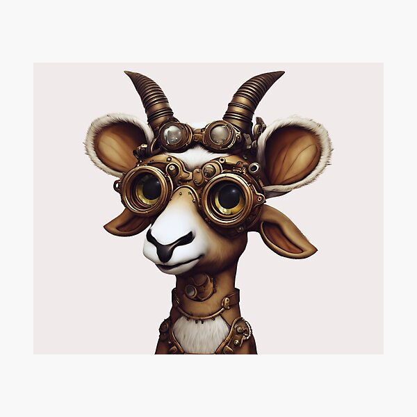 Item preview, Steampunk Addax: A Steely Spiral-Horned Wonder designed and sold by FitEnvy.