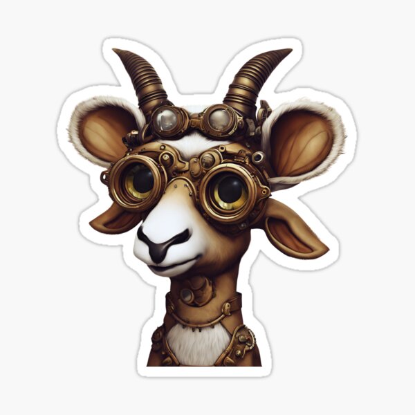 Item preview, Steampunk Addax: A Steely Spiral-Horned Wonder designed and sold by FitEnvy.