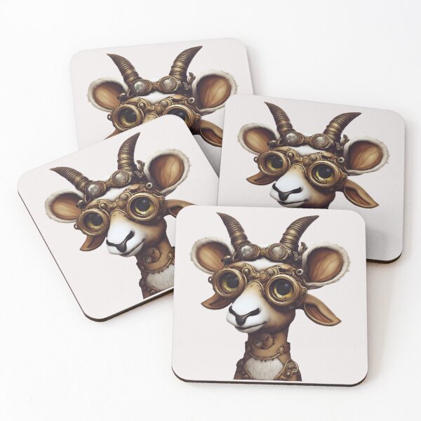 Item preview, Steampunk Addax: A Steely Spiral-Horned Wonder designed and sold by FitEnvy.