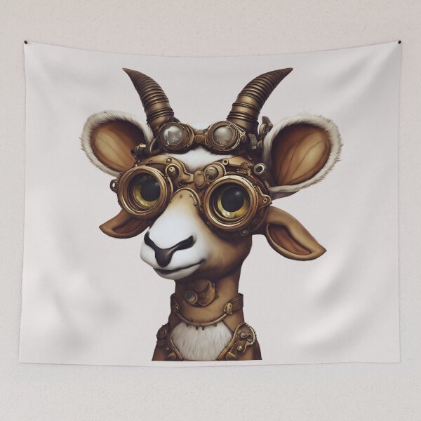 Item preview, Steampunk Addax: A Steely Spiral-Horned Wonder designed and sold by FitEnvy.