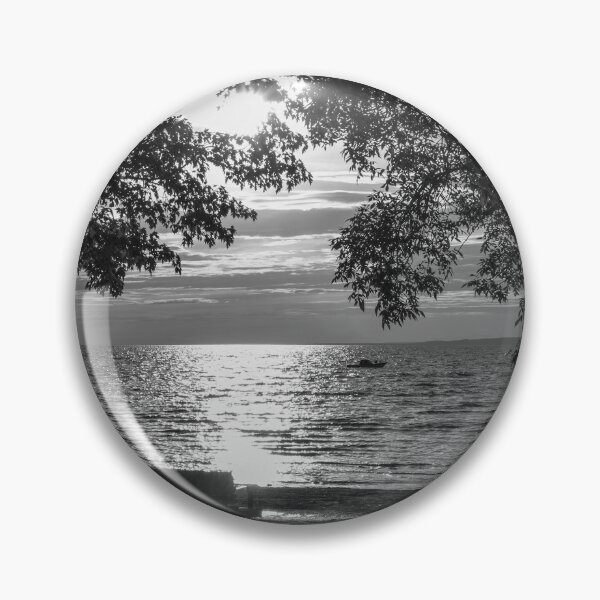 Item preview, Sunset Over Lake Nipissing in North Bay, Ontario 4 BW designed and sold by jrtwynam.