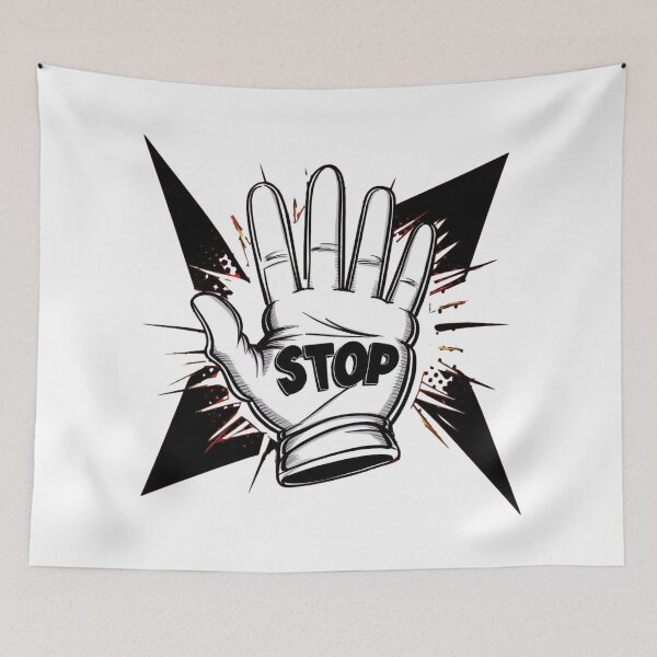 Item preview, Make a Bold Statement with Our 'STOP' Hand Design designed and sold by StyleFused.