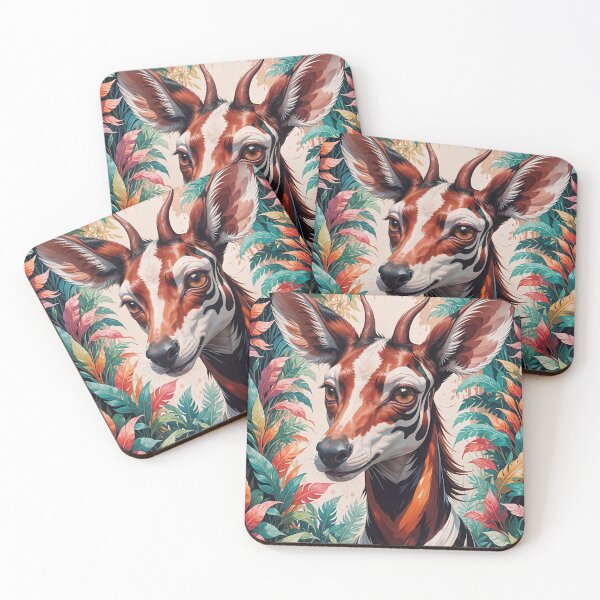 Item preview, Cute African Okapi Animal Portrait designed and sold by TheArtOfPat.