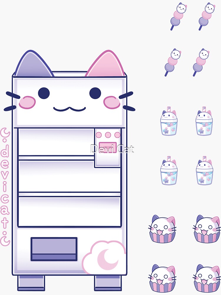 Thumbnail 3 of 3, Sticker, CandiCat Vending Machine • 2024 • Variant 2 designed and sold by devicatoutlet.