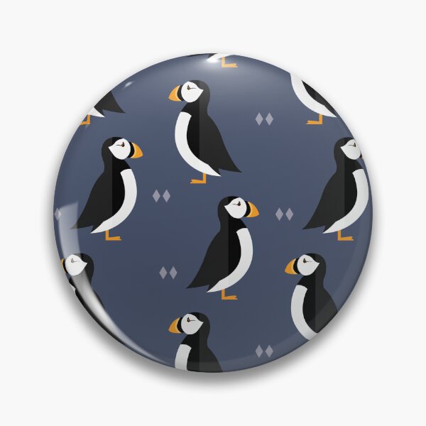 Item preview, Puffins on blue designed and sold by reneesillus.