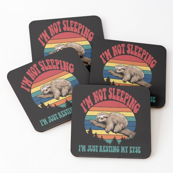 Item preview, Retro Funny I'm Not Sleeping I'm Just Resting Sloth Sleeping DAD designed and sold by BOUCHERIT amine.