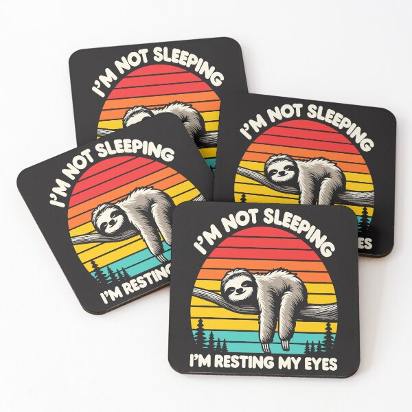 Item preview, Retro Funny I'm Not Sleeping I'm Just Resting Sloth Sleeping DAD designed and sold by BOUCHERIT amine.