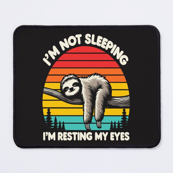 Item preview, Retro Funny I'm Not Sleeping I'm Just Resting Sloth Sleeping DAD designed and sold by BOUCHERIT amine.