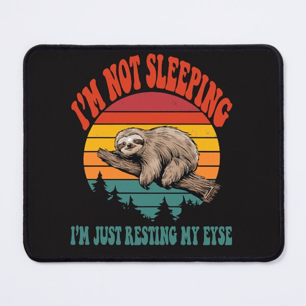 Item preview, Retro Funny I'm Not Sleeping I'm Just Resting Sloth Sleeping DAD designed and sold by BOUCHERIT amine.