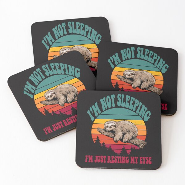 Item preview, Retro Funny I'm Not Sleeping I'm Just Resting Sloth Sleeping DAD designed and sold by BOUCHERIT amine.