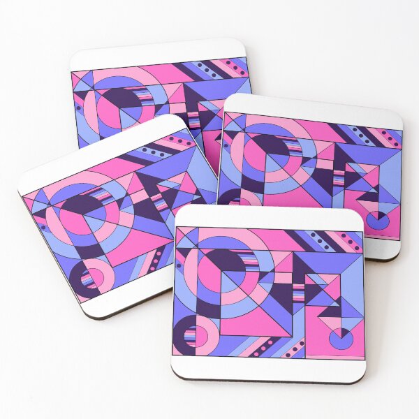 Item preview, Omni Omnisexual Pride Abstract Geometric Pink Purple designed and sold by JoyfulJen.