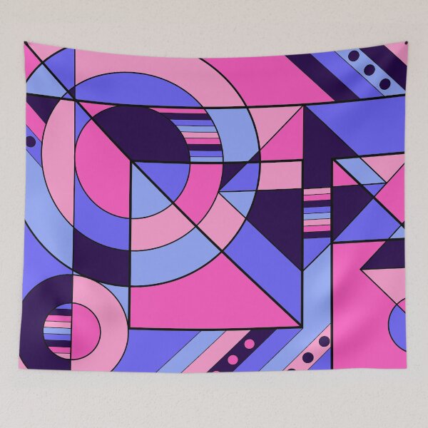 Item preview, Omni Omnisexual Pride Abstract Geometric Pink Purple designed and sold by JoyfulJen.