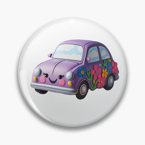 Item preview, Cute Purple Smiling Car Character Design designed and sold by nada-art.
