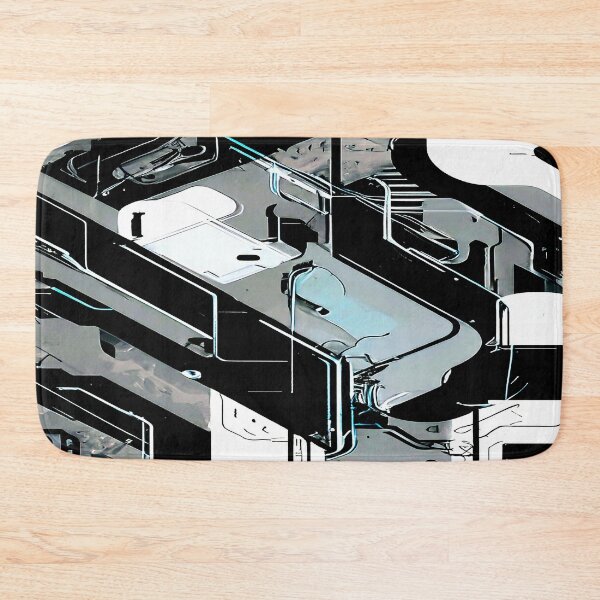 Item preview, Alpha Tech Black and White Abstract designed and sold by ArtC-Designs by Kathy Higgins.