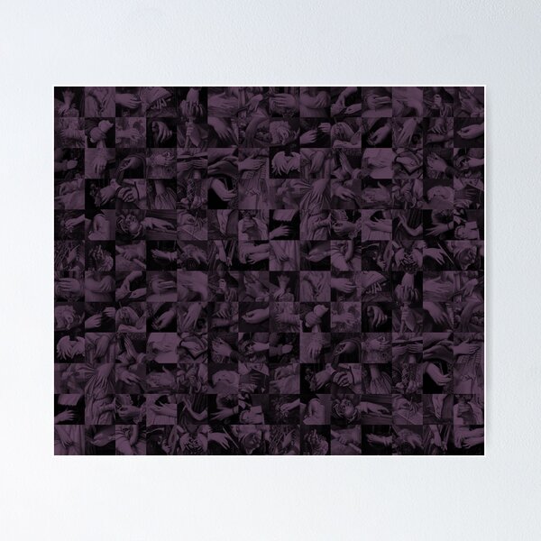 Hands in Paintings - Purple Black - Museum Visit Photos Poster
