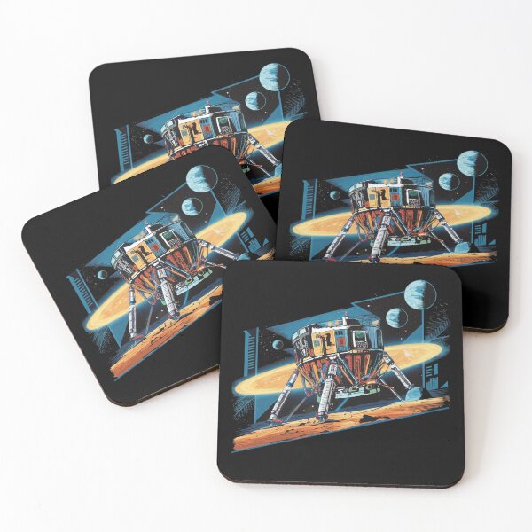 Item preview, A lander exploring an alien planet designed and sold by desinganddecor.