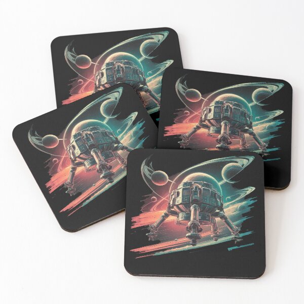 Item preview, A lander exploring an alien planet designed and sold by desinganddecor.